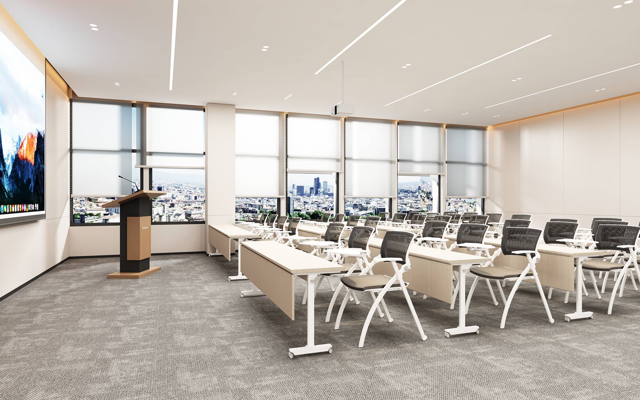 上海辦公室裝修設計：升降桌工作站（2025年健康辦公革命）