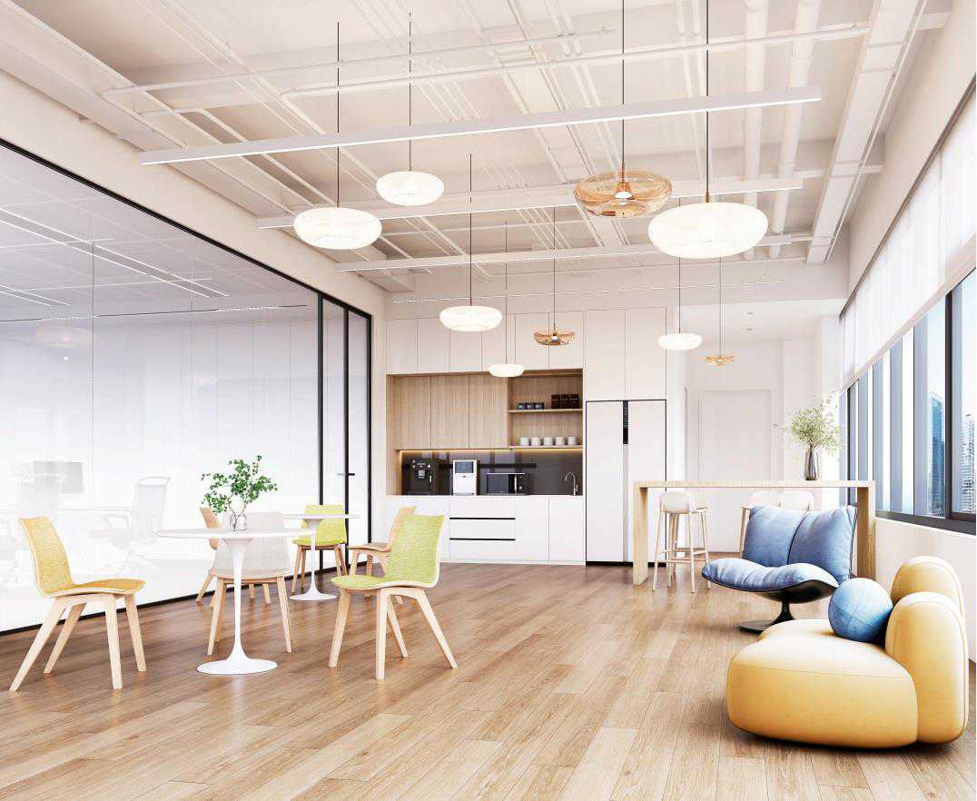 敞開辦公區(qū)設(shè)計(jì)效果圖