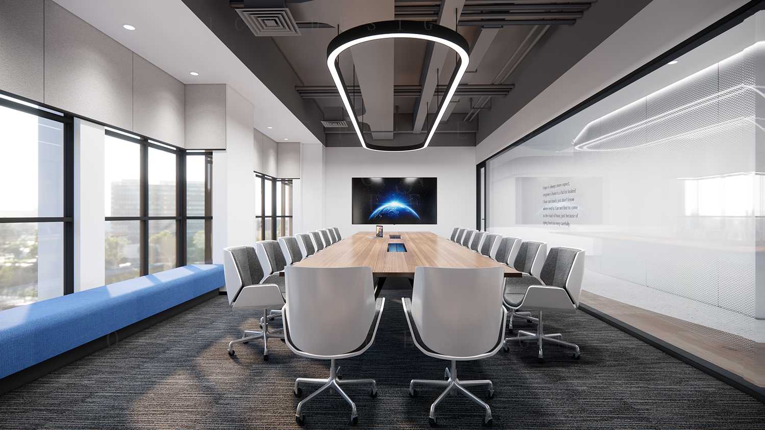 高級感會議室效果圖